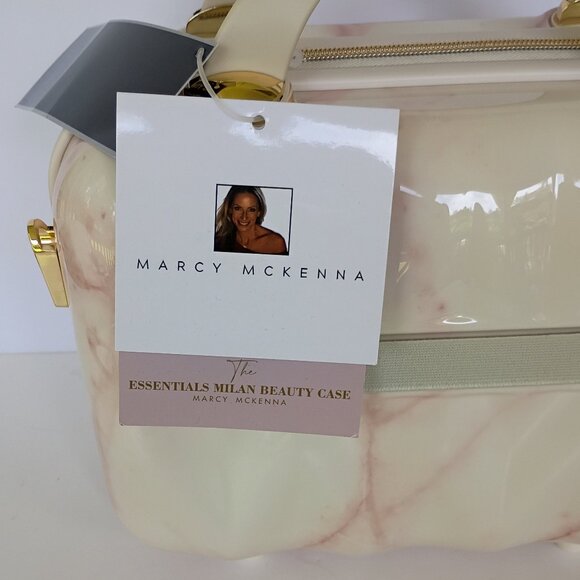 Marcy Mckenna The Essentials Milan Beauty Case Marble Gold hardware Case NWT - Picture 12 of 12
